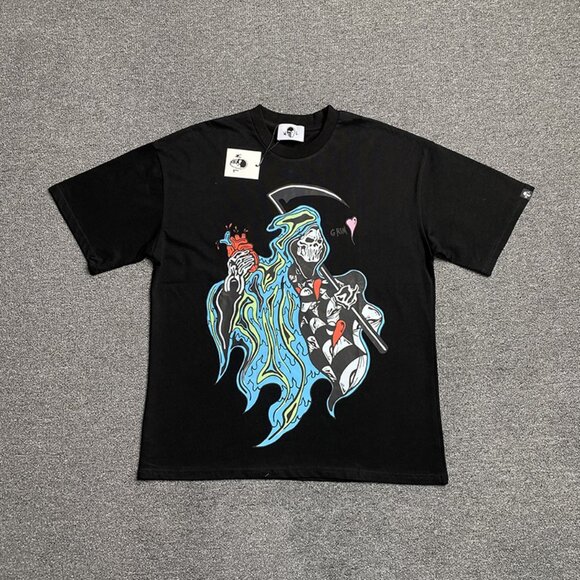 Warren Lotas Gothic Style Grim Reaper Black T Shirt